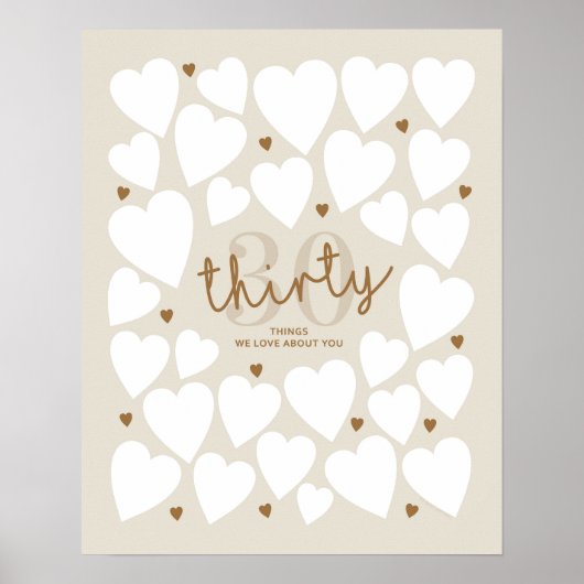 Poster 30 Choses Que Nous Aimons À Votre Sujet (Devant)