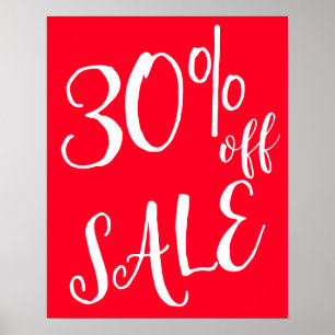Poster 30% de réduction sur la vente Signe, Boutique Roug