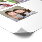 Poster 30 Photo Collage Grid - Zone de texte - noir blanc (Coin)