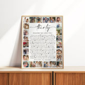 Poster 30 Raisons Nous Vous Aimons Photo Collage Keepsaké