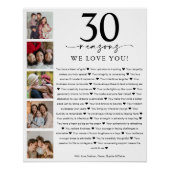 Poster 30 raisons pour lesquelles nous vous aimons Annive (Devant)