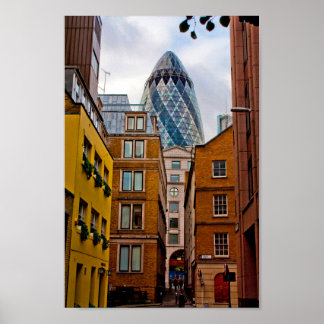 Poster 30 St Mary Ax The Gherkin Londres Angleterre