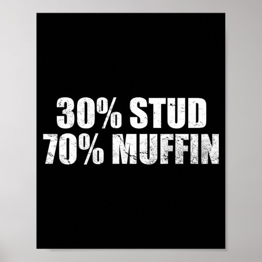 Poster 30% Stud 70% Muffin Funny Father's Day Valentines  (Devant)