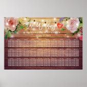 Poster 30+ Tables Bois Chaîne Florale Lights Seating Char (Devant)