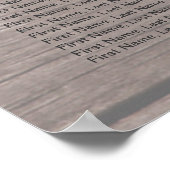 Poster 30+ Tables Bois Chaîne Florale Lights Seating Char (Coin)