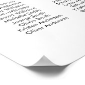 Poster 30 Tables Notre Plan de Table de Siège de Personne (Coin)