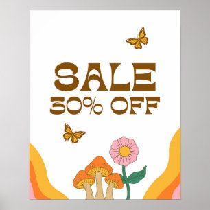 Poster 30% Vente Signe, Boutique Signe, Vente Automne