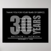 Poster 30 Years Retirement or Employee Appreciation Gift (Devant)