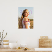 Poster 30e anniversaire ajouter nom date année VIOLET ROS (Cuisine)