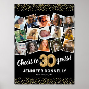 Poster 30e anniversaire Black Gold Photo Party