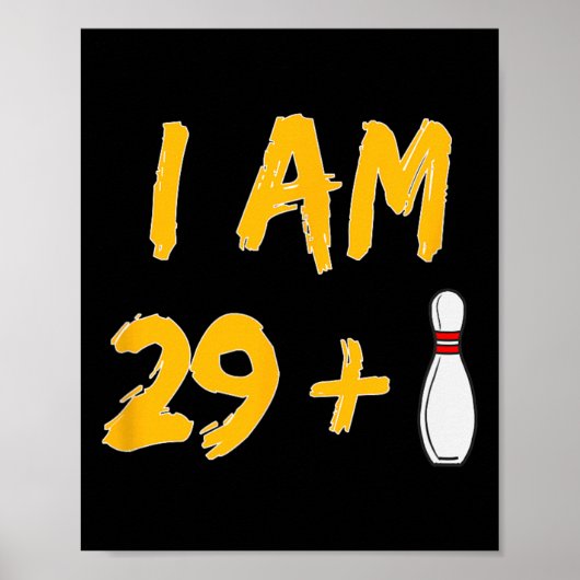 Poster 30e anniversaire Bowling Shirt Bowler Gift Party (Devant)