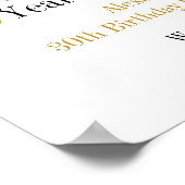 Poster 30e anniversaire Golf Cheers Bières Party Bienvenu (Coin)