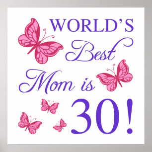 Poster 30e anniversaire pour maman