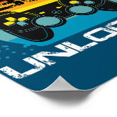 Poster 30th Birthday Gamer Party Level 30 Unlocked Funny (Coin)