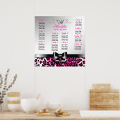 Poster 311 Bowlicious Chaud rose Leopard Seating Chart (Cuisine)