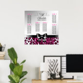 Poster 311 Bowlicious Chaud rose Leopard Seating Chart (Bureau à domicile)