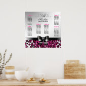 Poster 311 Bowlicious Chaud rose Leopard Seating Chart (Cuisine)