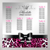 Poster 311 Bowlicious Chaud rose Leopard Seating Chart (Devant)