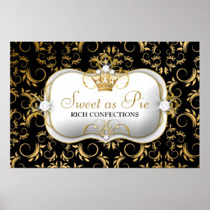 Poster 311-Ciao Bella Golden Divine Rich Black Canvas