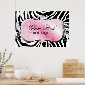 Poster 311 Lavish Pink Platter Zebra Silver (Cuisine)