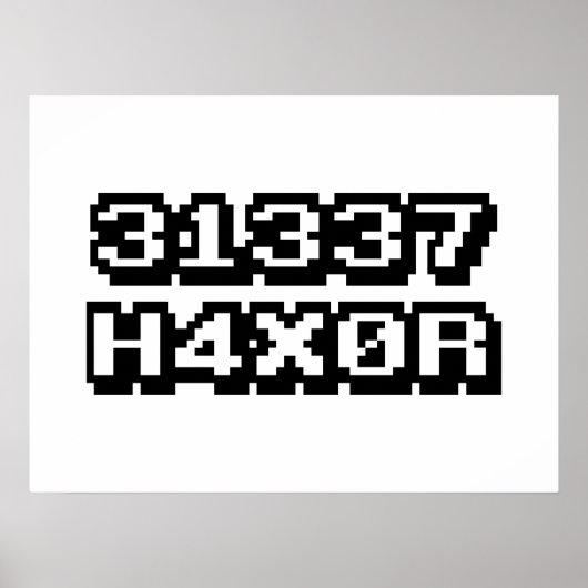 POSTER 31337 H4X0R (Devant)