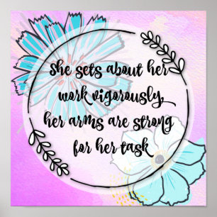 Poster 31:17 de proverbes