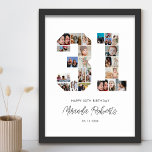 Poster 31e anniversaire Numéro 31 Photo personnalisée Col<br><div class="desc">Célébrez le 31e anniversaire avec cette affiche personnalisée de collage photo numéro 31. Ce cadeau personnalisable est également parfait pour un anniversaire mariage. C'est une excellente façon de présenter des souvenirs précieux de votre vie de mariage et de marié. L'affiche comporte un collage de photos qui capturent ces moments spéciaux,...</div>