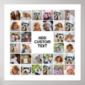 Poster 32 Photo Collage Carré moderne noir et blanc (Devant)