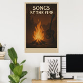 Poster 33, Chansons par le feu, Art Vintage (Bureau à domicile)