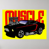 Poster 341 Cartoon Muscle Car (Devant)