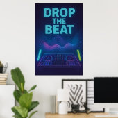 Poster 35, Drop the Beat, Art Vintage (Bureau à domicile)