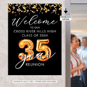 Poster 35e Classe Reunion Welcome Black Orange Balloon