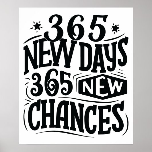 Poster 365 Nouveaux Jours 365 Nouvelles Chances (Devant)