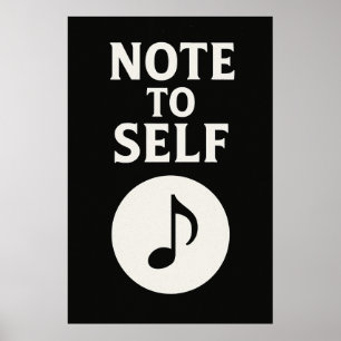 Poster 36, Note à soi, Art Vintage