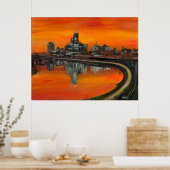 Poster 36" x 28" st paul 1965 Huile sur gesso imprimer MI (Cuisine)