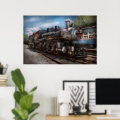 Poster 385 - Train - Vapeur - 385 Entièrement restauré (Bureau à domicile)