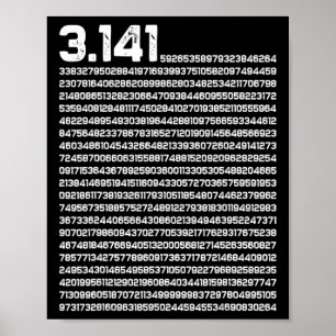 Poster 3.14 Mathématiques Jour Pi Nombre irrationnel Pi