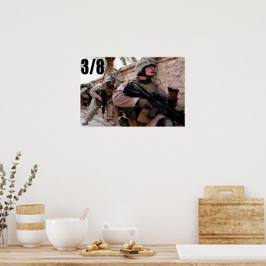 Poster 3/8 Marines en Irak (Cuisine)