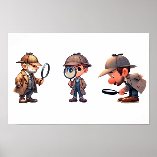 Poster 3 Chercheurs privés à la recherche d'indices (Devant)