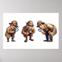 3 Chercheurs privés à la recherche d'indices