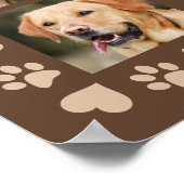 Poster 3 Collage Photo Chien Nom Cœur Marron (Coin)