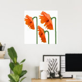 Poster 3 coquelicots (Bureau à domicile)