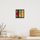 Poster 3 couleurs de panneau (Cuisine)