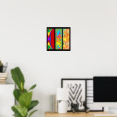 Poster 3 couleurs de panneau (Bureau à domicile)