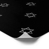 Poster 3-D Look Silver Star of David (Coin)