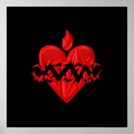 Poster "3-D" Sacré Coeur de Jésus (Devant)