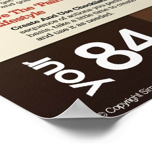 Poster 3 Étapes Pour Faire Les Choses (Coin)