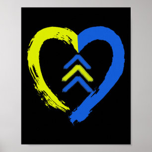 Poster 3 Flèches Cœur Amour Sensibilisation au Syndrome d