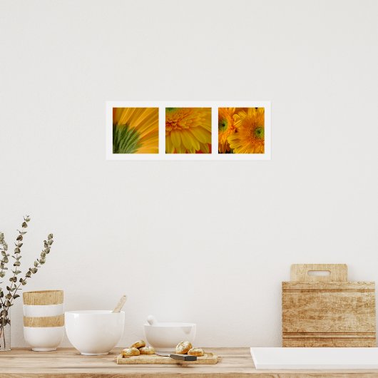 Poster 3 Gerberas (Cuisine)