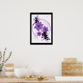 Poster 3 Jolies Fleurs - Violet (Cuisine)